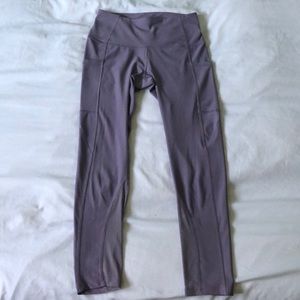 Lilac Athletic Leggings w/ Pockets & Mesh